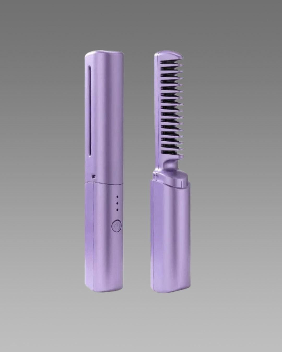 Meneflix Mini Hair Straightener - Cordless Rechargeable Portable Hot Comb