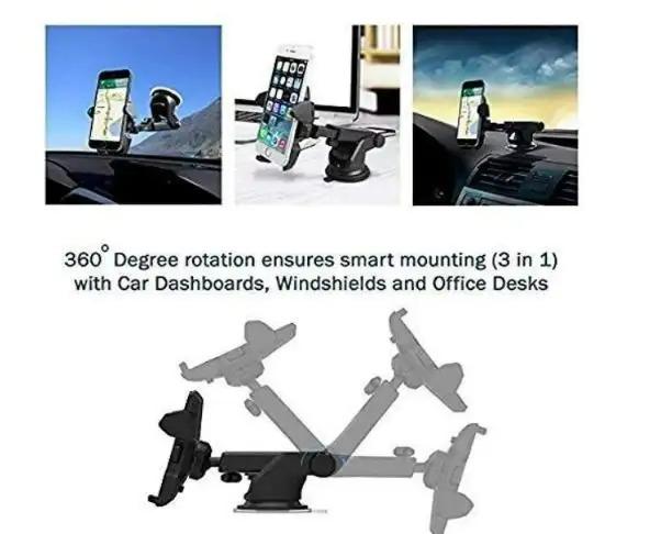 Revolex Zoom Star Pros Car Mobile Holder - Dashboard Mount Black